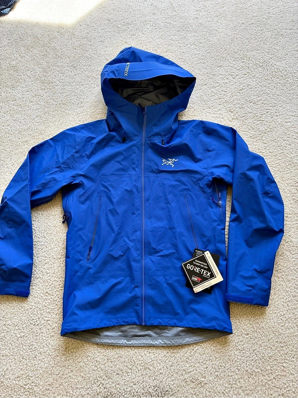 Arc'teryx Beta Jacket Waterproof Shell Jacket Blue Size Medium NWT